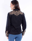 Pick Stitch Yokes/cuffs Blouse - PL-912