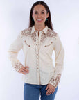 Pick Stitch Yokes/cuffs Blouse - PL-912