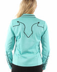 Solid Blouse W/piping & Arrow Tips - PL-913