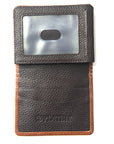Men's Genuine Leather Wallets - Cognac