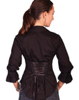 Lace Up Back Blouse - PSL-048