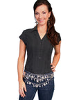 Capsleeve Peruvian Cotton Blouse - PSL-066