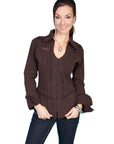 Long Sleeve W/soutache Cross/studs - PSL-068