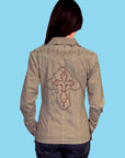 L/s Cut Out Cross W/emb. - PSL-089