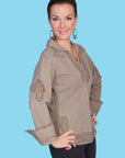 L/s Cut Out Cross W/emb. - PSL-089