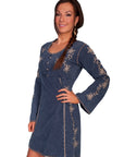 Contrast Soutache L/s Dress - PSL-105