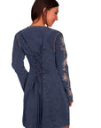 Contrast Soutache L/s Dress - PSL-105