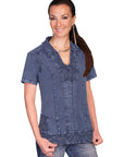S.s. Button Front Blouse - PSL-121