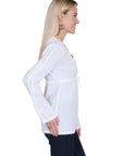 L/s Blouse With Tie Front - PSL-162