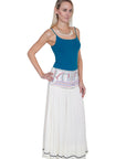 Lined Emb. Front Panel Skirt - PSL-170