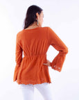 Plunging Neck Line W/bell Sleeves - PSL-221