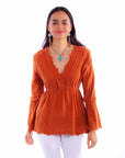 Plunging Neck Line W/bell Sleeves - PSL-221