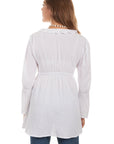 L/s Ruffle Tie Neck Blouse - PSL-225