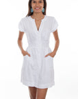 Cap Sleeve Button Front Dress - PSL-241