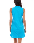 S/l Dress W/pockets & Knit Sides - PSL-247