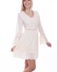 Dress With Ruffle Sleeve Eyelet Fab - PSL-264