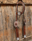 Medium Oil Copper Buckstitch Clear One Ear & Breastcollar Tack Set