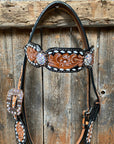 Classic AB Browband/One Ear Tack Set with Wither Strap