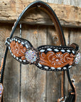 Classic AB Browband/One Ear Tack Set with Wither Strap