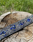 Navy and Silver Bead and Stone Fashion Bracelet XI106