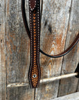 Foxtail Tooling Two Tone V-Browband Headstall / Bridle