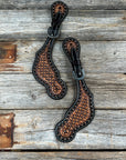 Two Tone Honeycomb Tooled Spur Straps