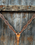 Light Oil Floral and Teal Dot Breastcollar