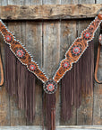 Whipstitch Coral and Clear One Ear/ Breastcollar Tack Set