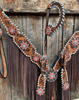 Whipstitch Coral and Clear One Ear/ Breastcollar Tack Set