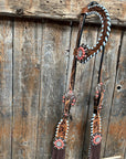 Whipstitch Coral and Clear One Ear/ Breastcollar Tack Set