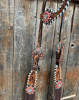 Whipstitch Coral and Clear One Ear/ Breastcollar Tack Set