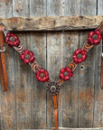Zebra Ruby Browband / Breastcollar Tack Set