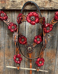 Zebra Ruby Browband / Breastcollar Tack Set