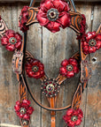 Zebra Ruby Browband / Breastcollar Tack Set