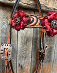 Zebra Ruby Browband / Breastcollar Tack Set
