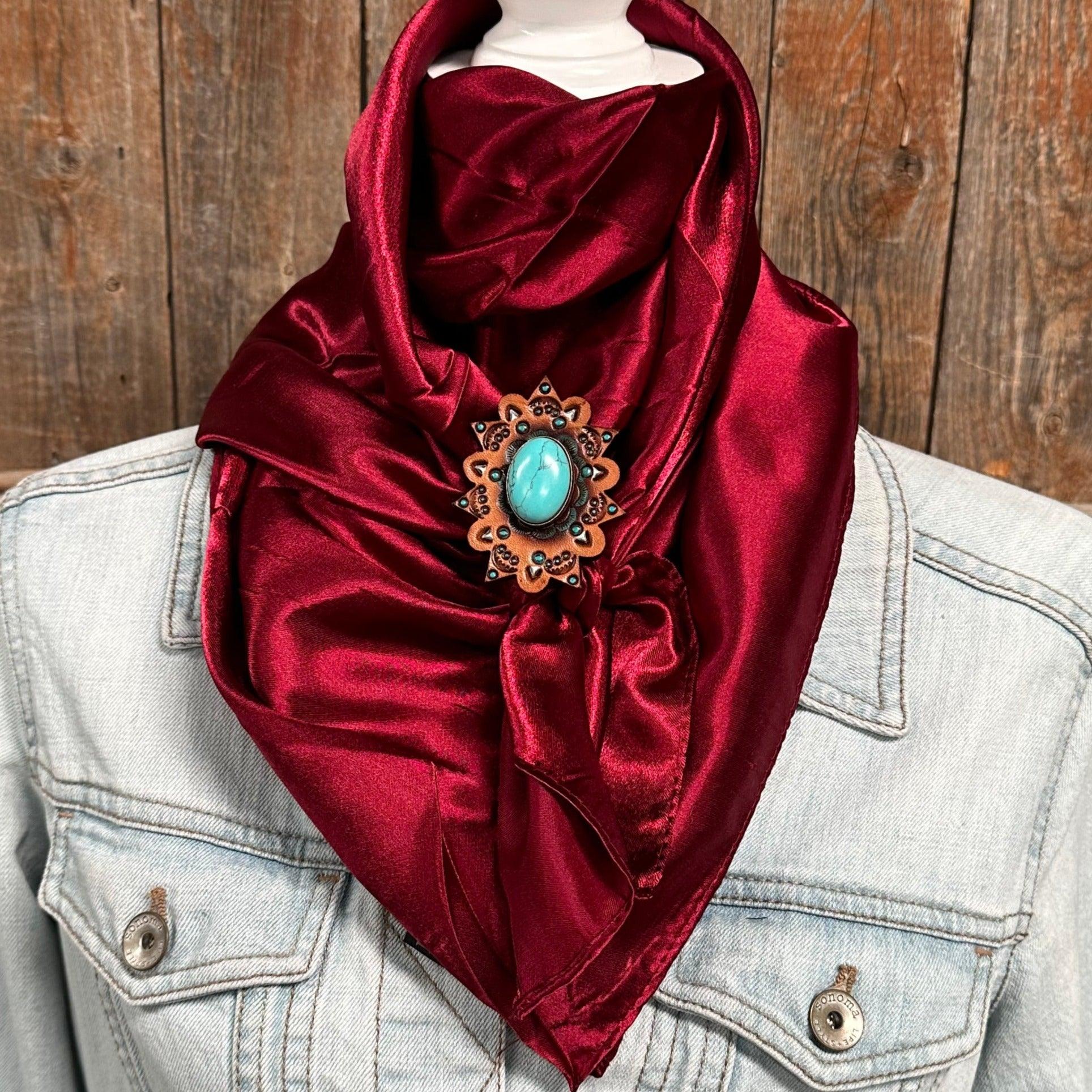 35X35" Solid Burgundy Wild Rag / Scarf - R110CABTQ Slide WRSC14C