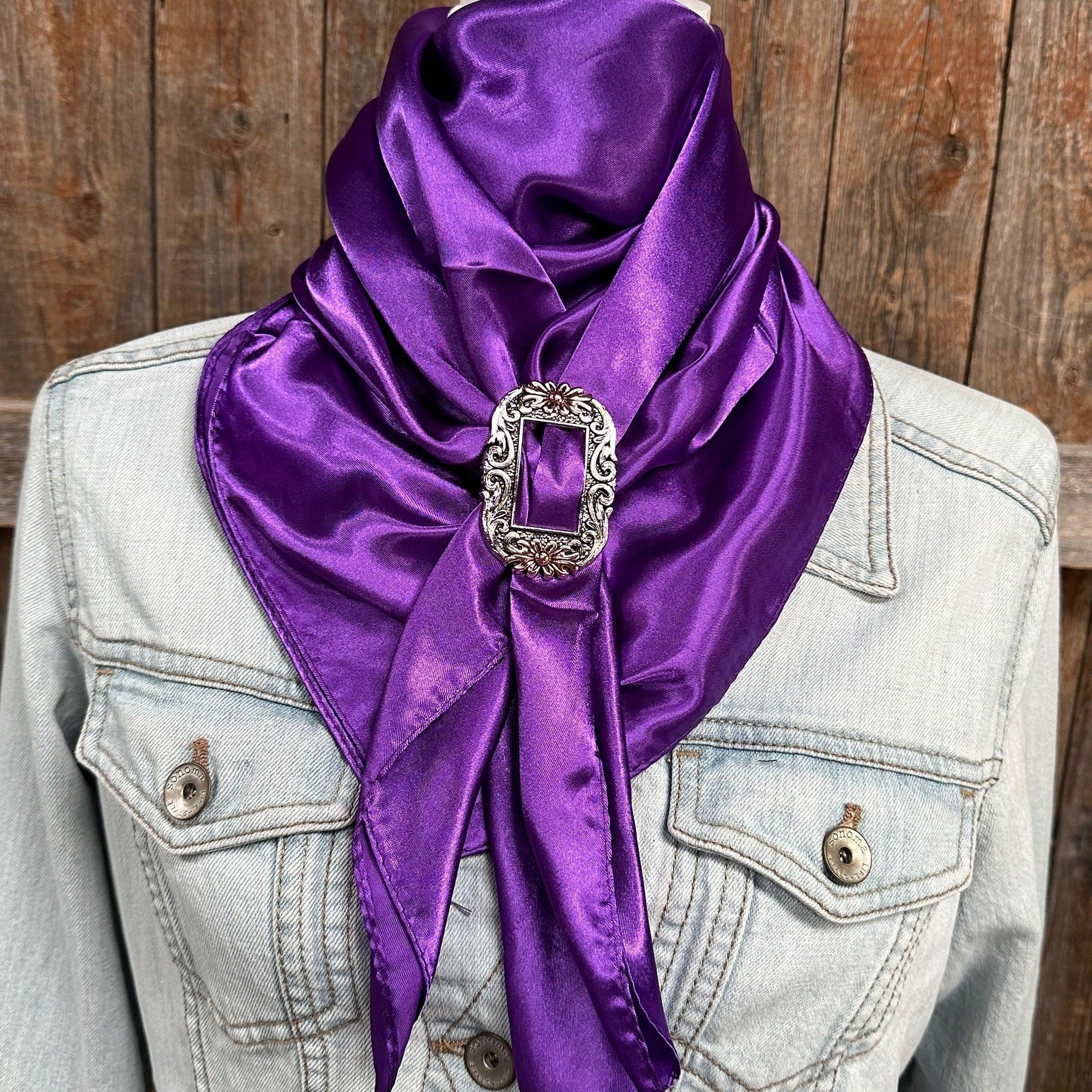 35X35"  Solid Purple Wild Rag / Scarf - W199B Slide WRSC1H