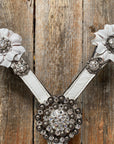 White Floral One Ear & Breastcollar Tack Set