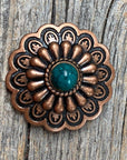 Copper Turquoise Concho 1.5" W103L