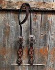 Flower Power and Chocolate Browband/One Ear Headstall & Breastcollar Tack Set