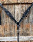Floral Tooled Black Breastcollar