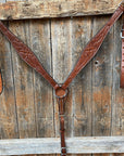 Floral Tooled Medium Oil Breastcollar