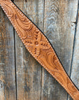 Floral Tooled Light Oil Breastacollar