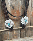 Dark Oil Steer Head Browband Tack Set