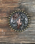 Cactus and Flower Concho 1.5" W219L