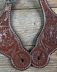 Medium Oil Floral Tooled Spur Straps