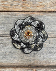 Cheetah Flower Rhinestone Rosette - Assorted Conchos