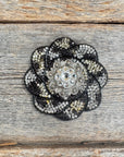 Cheetah Flower Rhinestone Rosette - Assorted Conchos