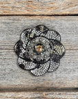 Cheetah Flower Rhinestone Rosette - Assorted Conchos