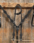 Basketweave Scalloped Black Tack Sets